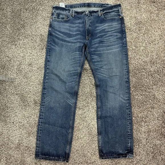 Levis 559 Denim Blue Jeans 100% Cotton Mens Sz 42x36 Relaxed Fit Straight Leg - Picture 2 of 11